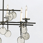 Люстра подвесная с 8-ю лампами и стеклянными круглыми подвесками Currey & Company варинант исполнения - 5 | Loft Concept в Костроме