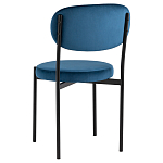 Стул с круглым сиденьем на металлическом основании ALFIE CHAIR Blue варинант исполнения - 4 | Loft Concept в Костроме