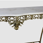 Консоль из бронзы с мраморной прямоугольной столешницей Bronze Console варинант исполнения - 2 | Loft Concept в Костроме