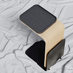 Stolik 90 поднос из массива дуба чёрного цвета варинант исполнения - 1 | Loft Concept в Костроме