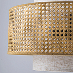 Подвесной светильник с декоративным поясом из плетеного бамбука Biuloggicu варинант исполнения - 7 | Loft Concept в Костроме