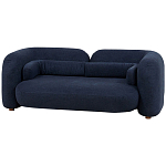 Дизайнерский двухместный диван с мягкими спинкой и подлокотниками синий Madelaine Sofa Blue варинант исполнения - 3 | Loft Concept в Костроме