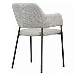Стул мягкий с подлокотниками Chair Gray Upholstery Boucle варинант исполнения - 3 | Loft Concept в Костроме
