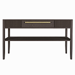 Дизайнерская Консоль с полкой и ящиком Primo Темный орех варинант исполнения - 8 | Loft Concept в Костроме