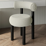 Стул с обивкой букле Pierres Grey Boucle Chair варинант исполнения - 2 | Loft Concept в Костроме