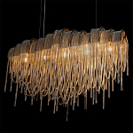 Люстра подвесная с металлическими цепочками и изогнутыми металлическими дугами 72 см Atlantis Chain варинант исполнения - 8 | Loft Concept в Костроме