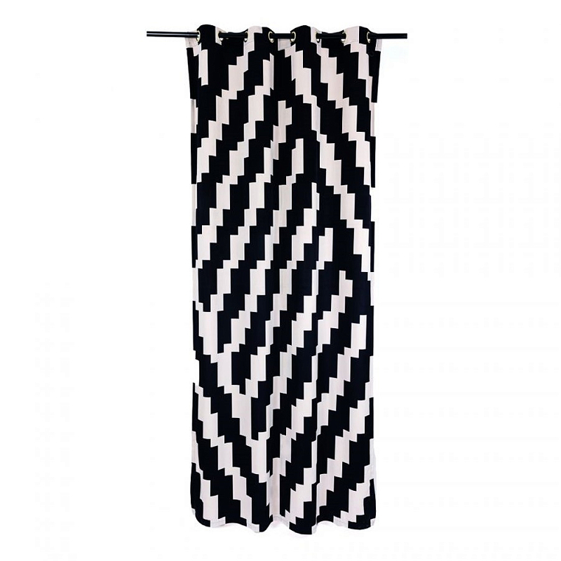 Штора Seletti Zig-Zag Черно-белый Штора Seletti Zig-Zag Черно-белый в Костроме | Loft Concept