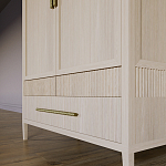 Шкаф платяной Primo с выдвижными ящиками шпон Черный дуб варинант исполнения - 5 | Loft Concept в Костроме