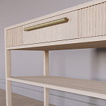 Дизайнерская Консоль с полкой и ящиком Primo Светлый дуб варинант исполнения - 3 | Loft Concept в Костроме