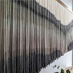 Пейзаж из нитей Макраме Wall decor Black and White Landscape варинант исполнения - 2 | Loft Concept в Костроме