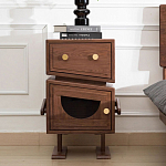 Тумбочка прикроватная с ящиком и дверцей Робот Robot Desk варинант исполнения - 1 | Loft Concept в Костроме