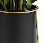 Кашпо из металла и латуни Elegance Elevated Planters черное варинант исполнения - 4 | Loft Concept в Костроме