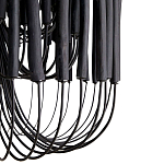 Люстра черная с несколькими ярусами деревянных палочек Bright Wooden Chandelier варинант исполнения - 6 | Loft Concept в Костроме