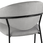 Серый стул с обивкой из искусственной замши Alexis варинант исполнения - 7 | Loft Concept в Костроме