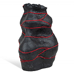 Ваза с красным кожаным жгутом "Красной нитью" варинант исполнения - 1 | Loft Concept в Костроме