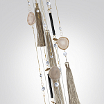 Люстра подвесная с 8-ю шарообразными плафонами из белого стекла с подвесками из камня и кисточками Agatelle варинант исполнения - 7 | Loft Concept в Костроме