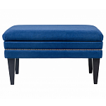 Мягкая банкетка на черных ножках с зоной для хранения Casket Blue варинант исполнения - 1 | Loft Concept в Костроме