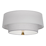 Потолочный светильник круглый серый с тканевым абажуром Ground Gray варинант исполнения - 1 | Loft Concept в Костроме