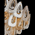 Люстра с многослойными белыми и прозрачными подвесками Character Chandelier варинант исполнения - 2 | Loft Concept в Костроме