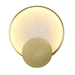 Бра в форме диска из бежевого алебастра Cryptocrystalline Stone варинант исполнения - 1 | Loft Concept в Костроме