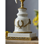 Подсвечник белый Попугай из фарфора с бронзовыми элементами Eden Garden варинант исполнения - 5 | Loft Concept в Костроме