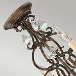 Люстра бронзового цвета с 4-мя лампами и подвесками из оптического стекла в классическом стиле Feiss варинант исполнения - 8 | Loft Concept в Костроме