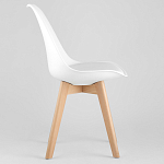 Стул с основой из пластика и мягким сиденьем Arvika White варинант исполнения - 3 | Loft Concept в Костроме