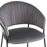 Стул в велюре серого цвета Horizon варинант исполнения - 6 | Loft Concept в Костроме