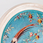 Стул из массива бука бирюзовый с изображением птиц и цветов Turquoise Beige Chinoiserie Peach Garden Chair варинант исполнения - 3 | Loft Concept в Костроме