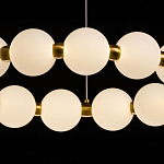 Люстра круглая с матовыми белыми шарами PEARLS Suspension варинант исполнения - 5 | Loft Concept в Костроме