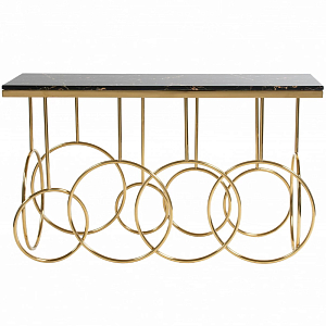 Консоль с чёрной мраморной столешницей Gwendolyn Console