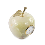 Часы настольные в виде яблока из натурального камня Оникс Stone Clock варинант исполнения - 2 | Loft Concept в Костроме