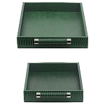 Комплект из двух прямоугольных подносов зеленого цвета Serpent варинант исполнения - 3 | Loft Concept в Костроме