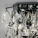 Бра с хрустальными подвесками в виде капель Antoine Crystal Drops Chrome Wall Lamp варинант исполнения - 2 | Loft Concept в Костроме