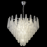 Люстра с подвесками из рифленного стекла в форме капель Textured Glass Chandelier варинант исполнения - 7 | Loft Concept в Костроме