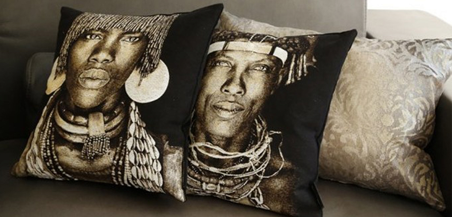 Декоративная Подушка Ovakaona Tribe Angola Декоративная Подушка Ovakaona Tribe Angola - Loft-Concept в Костроме