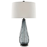 Настольная лампа с фактурным стеклянным основанием Glass Vertical варинант исполнения - 2 | Loft Concept в Костроме