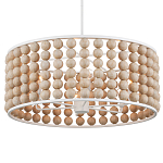 Люстра в форме цилиндра с вставками из деревянных бусин Wooden Beads варинант исполнения - 2 | Loft Concept в Костроме