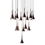 Люстра светодиодная с акриловыми конусообразными плафономи розовое золото Astra 60   варинант исполнения - 1 | Loft Concept в Костроме