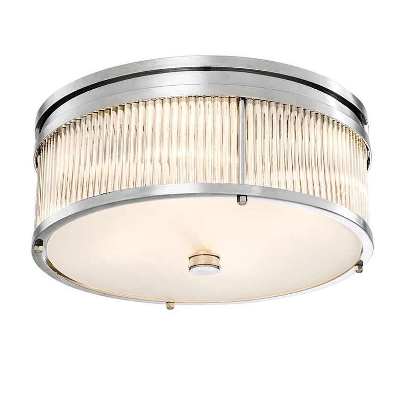 Потолочный светильник Ceiling Lamp Stamford Nickel Никель Прозрачное Стекло в Костроме | Loft Concept 