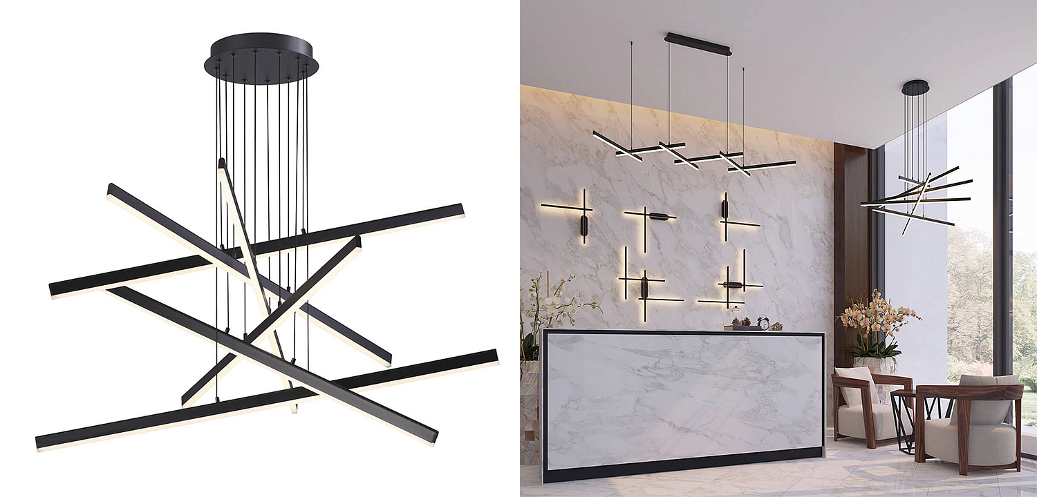 Люстра Rolf Six Black Lines Chandelier Люстра Rolf Six Black Lines Chandelier - Loft-Concept в Костроме