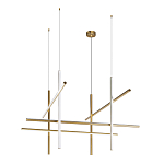 Люстра с 8-ю пересекающимися цилиндрическими плафонами на тонких тросах Trumpet tube варинант исполнения - 6 | Loft Concept в Костроме