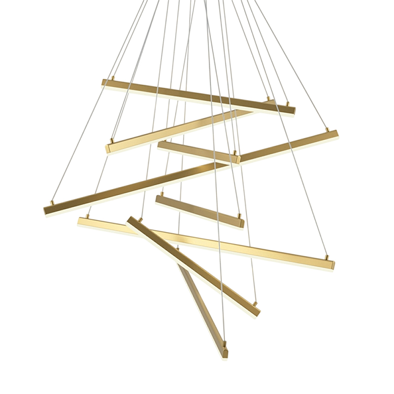 Люстра подвесная Line 2600-3500К 90Вт Золотой в Костроме | Loft Concept 