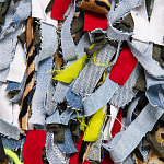 Ковер прямоугольный разноцветный из джинсовой одежды Zero Waste варинант исполнения - 3 | Loft Concept в Костроме