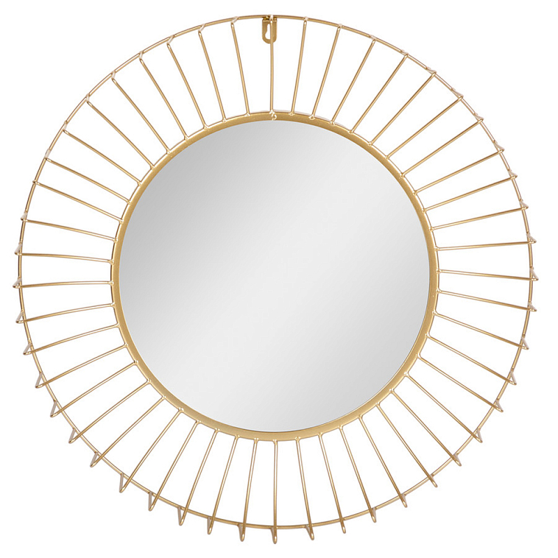 Зеркало круглое настенное в металлической оправе Modern Mirror Space Золотой в Костроме | Loft Concept 