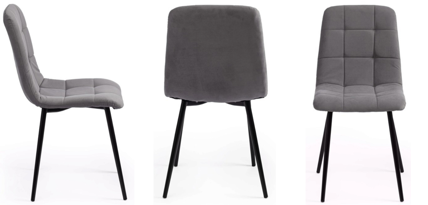 Стул Nancy Velour Grey Chair Стул Nancy Velour Grey Chair - Loft-Concept в Костроме