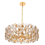 Люстра круглая золотого цвета с круглыми хрустальным элементами Solyria варинант исполнения - 3 | Loft Concept в Костроме