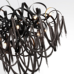 Люстра подвесная с объемной композицией из скрученных лент и металлических цепочек Atlantis Chain варинант исполнения - 5 | Loft Concept в Костроме