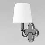 Бра с белым текстильным абажуром и фигурным основанием с зеркальной вставкой Vitorino варинант исполнения - 8 | Loft Concept в Костроме