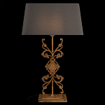 Настольная лампа на ажурном чугунном основании с серым абажуром Openwork Lamp варинант исполнения - 2 | Loft Concept в Костроме